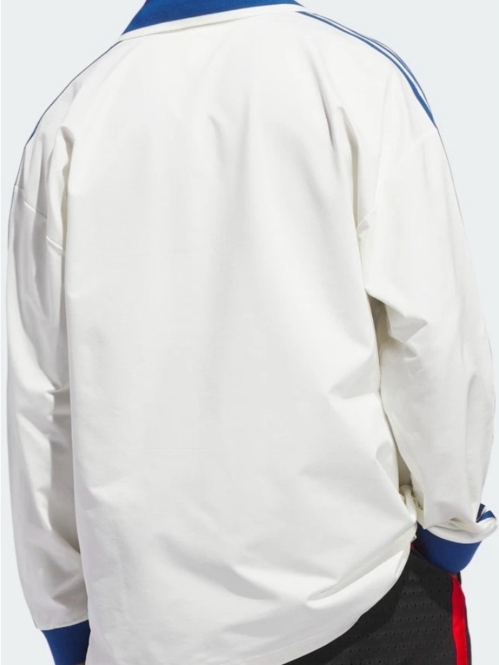 Adidas Originals Rugby Polo Shirt Off White Long Sleeve Loose Fit KB7521 Sz XL - Picture 3 of 5
